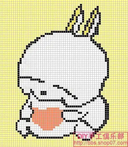 儿童毛衣小白兔图案