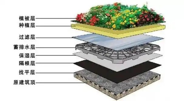 雨水花园设计方法探析(没有覆土的屋顶花园景观排水设计)5