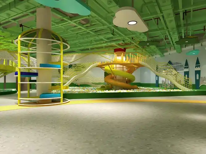 室内儿童游乐场~_张丽天斐效果图-站酷zcool
