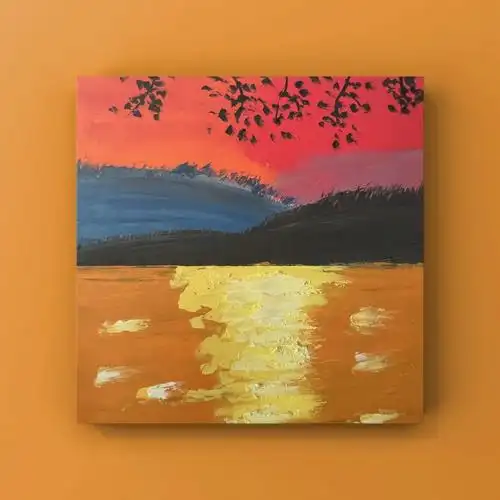 笔记灵感"落日好温柔"临摹@book思议的小美油画棒@kuelox高尔乐#油画