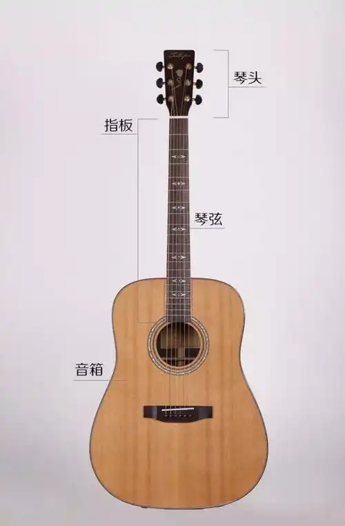 我们先来看看吉他的结构.