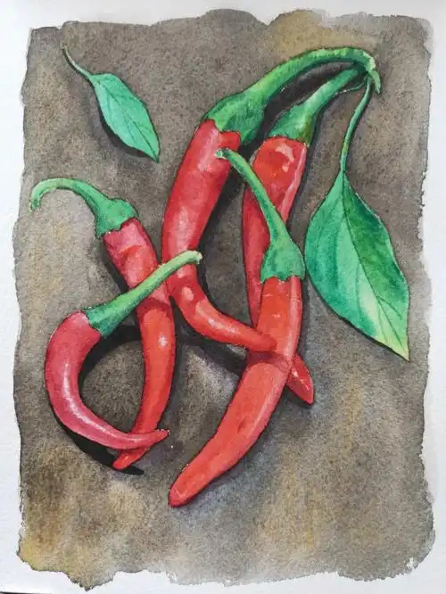 水彩辣椒