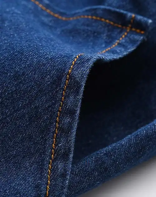 墨水蓝v领系带开叉牛仔背带裙