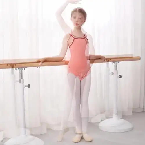 夏女童吊带连体舞蹈服专业儿童考级服少儿练功服芭蕾舞体操服形体
