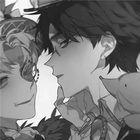 黑白兄弟头像一左一右动漫图片