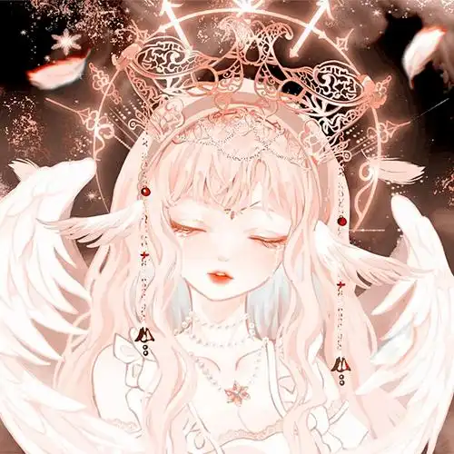 戴着王冠的绝美动漫女生头像