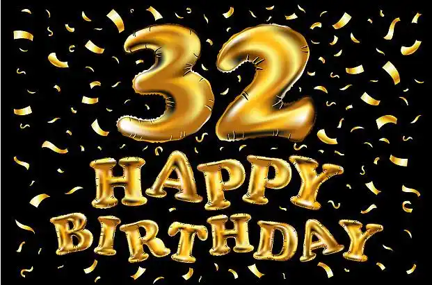 黄金数字3232充气气球图片素材
