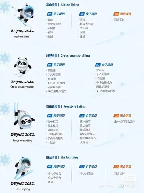 2022北京冬奥会项目