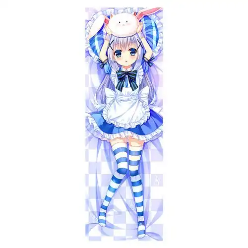 尚萌原创请问今天来点兔子香风智乃日双面抱枕动漫毛绒