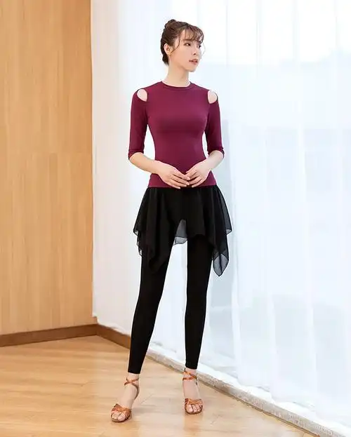 新款舞蹈练功套装成人莫代尔衣服形体教师现代现代舞服装