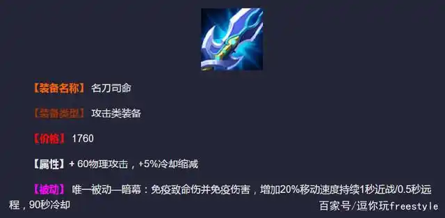 王者荣耀:不该被遗忘的冷门装备,名刀胜率已登顶!