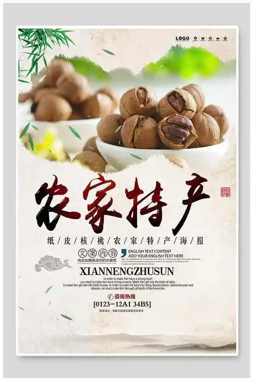 核桃土特产海报