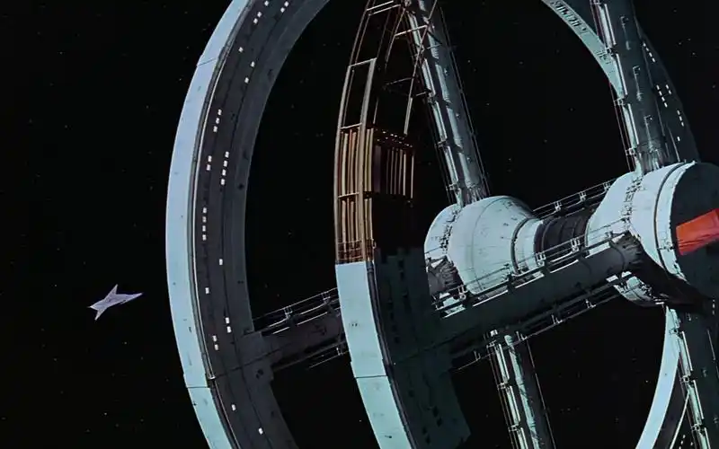 【2001星际漫游】经典场景 飞船进入空间站 2001: a space odyssey