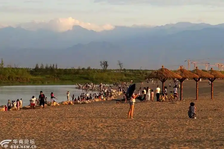 咸阳湖二期的魅力沙滩