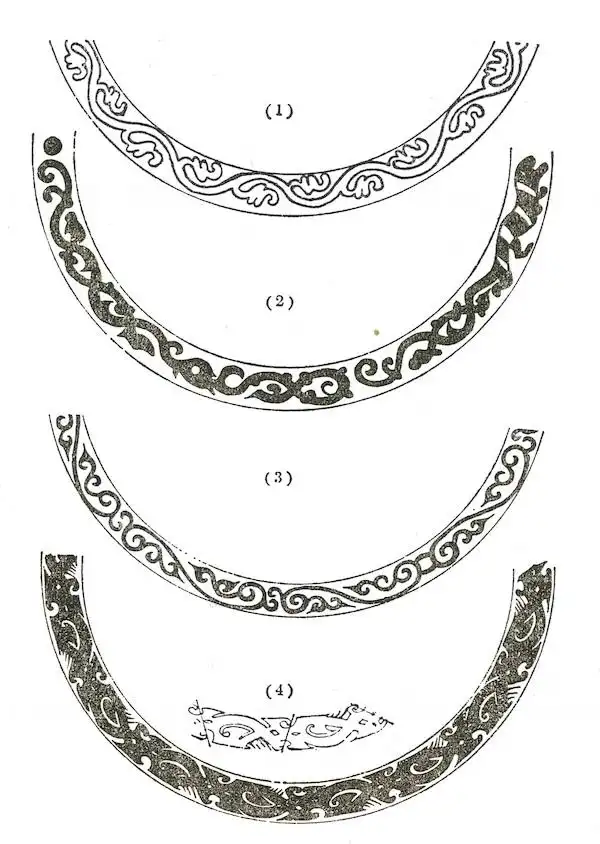 图35 汉代连续波纹状纹的四类型