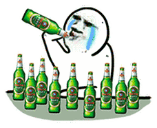 金馆长出黎饮啤酒表情包 - 金馆长出黎饮啤酒微信表情包 - 金馆长出黎