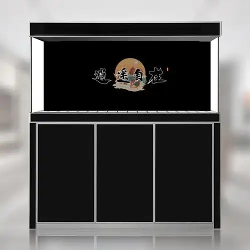 鱼缸背景定制高清壁纸龙鱼缸装饰荷花牡丹梅花月光造景 原价10元 现价