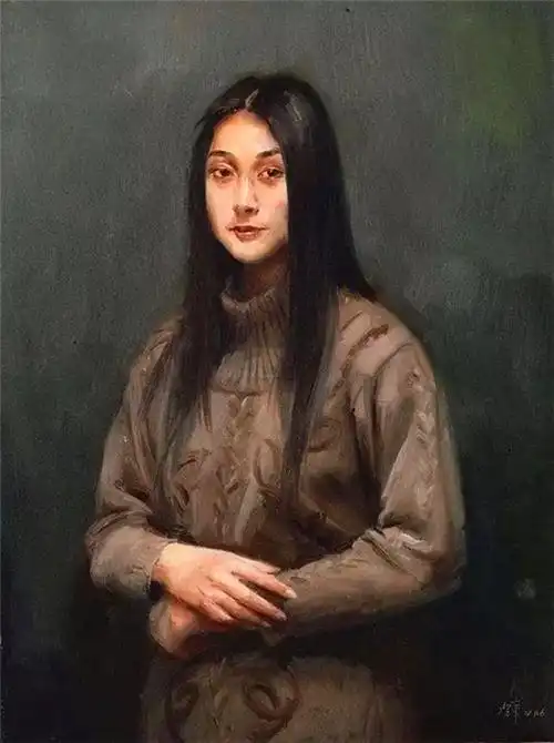 冷军版画少女版蒙娜丽莎,仅作品草稿卖186万,放大后越看越可怕!