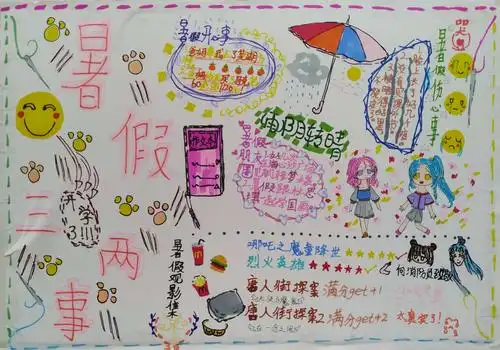 六(7)班暑期手抄报优秀作品