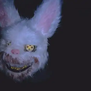 血腥兔面具头套恶魔兔子般若面具恐怖逼真吓人惊悚万圣节鬼脸道具