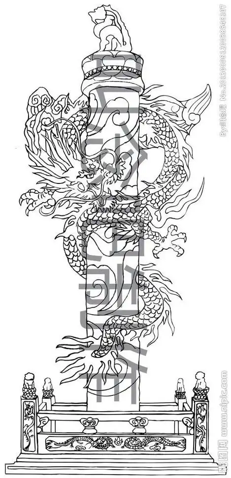 故宫的柱子简笔画