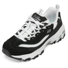 斯凯奇skechers女鞋复古老爹鞋小白鞋子蕾丝厚底运动鞋秋冬11959黑白