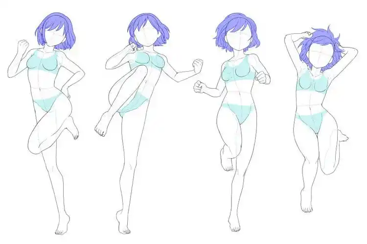 女孩站立姿势示例