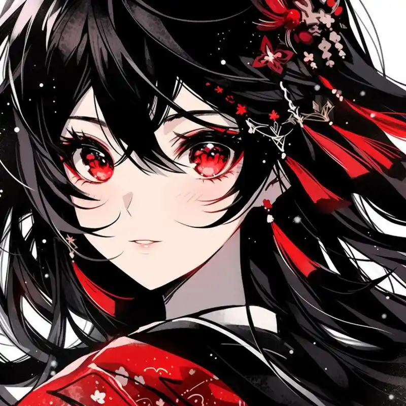 高冷77红黑色系 优质女生头像 大家好,我是野生的ai训练师一枚.