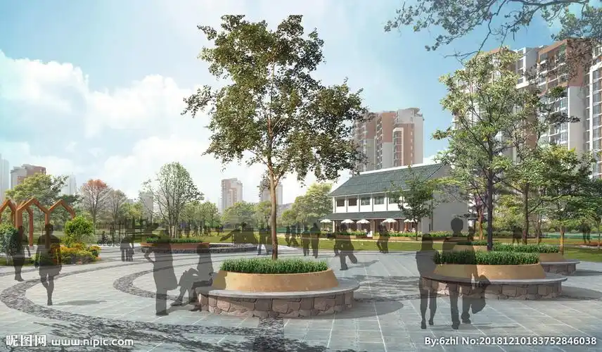 景观广场效果图图片