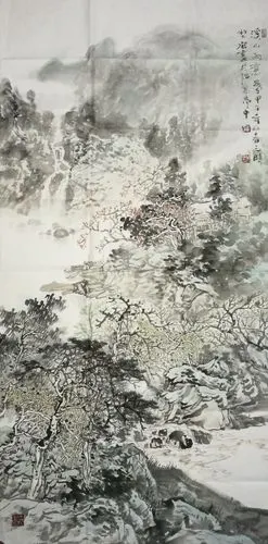 莫双发《山水》138×69㎝