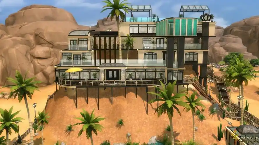 【ab原创】nocc绿洲傍山别墅 50*50沙漠地图