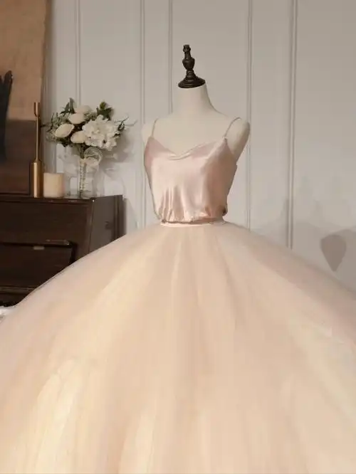 女孩纸的粉色蓬蓬裙公主梦来啦宁波婚纱