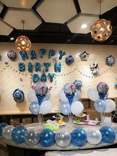 生日派对场所布置得很漂亮,大家很喜欢.