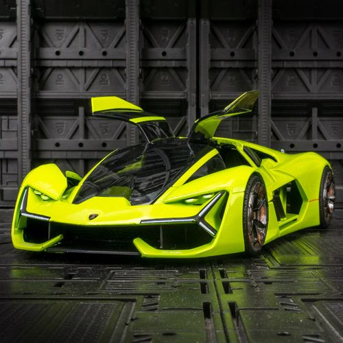 灰绿色兰博基尼3000年概念跑车模型收藏摆件合金小汽车超跑玩具车