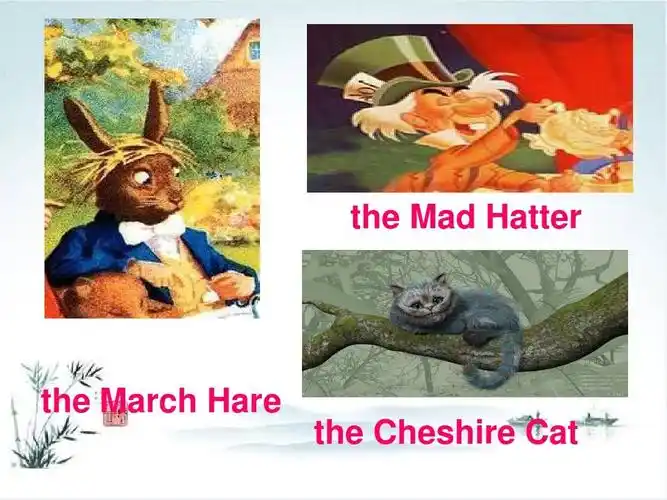 the mad hatter the march hare the cheshire cat