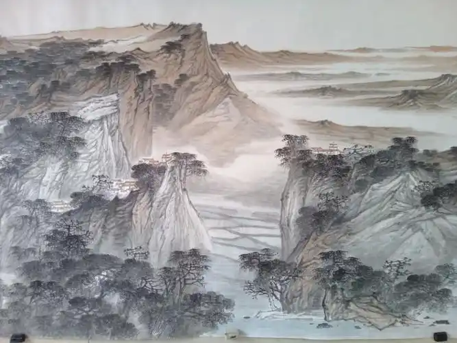 莫高泉丈二山水《壮丽山河》