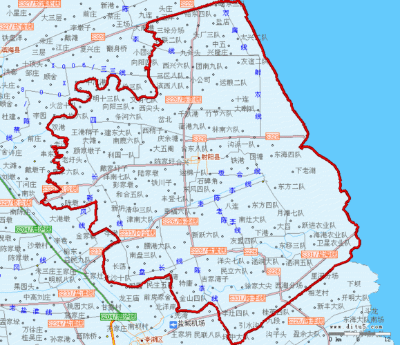 射阳县交通地图