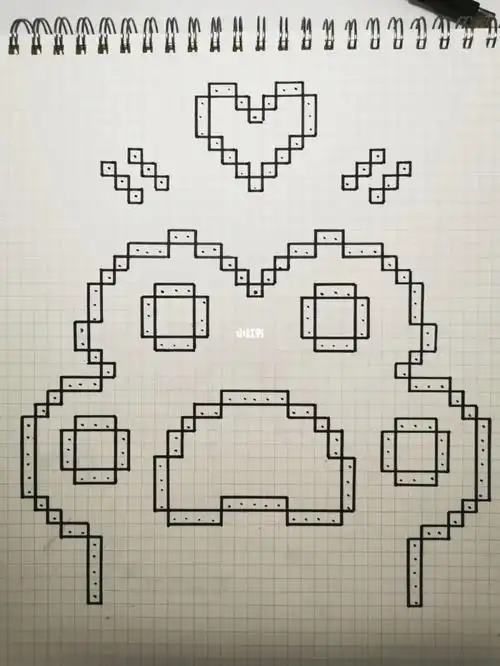 像素画临摹猫爪