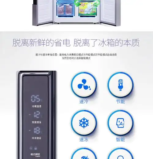 ronshen/容声 bcd-439wkk1fym 十字对开门冰箱风冷无霜电脑四门