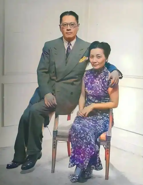 宋子文和家人的合影,三个女儿气质出众,难得一见!