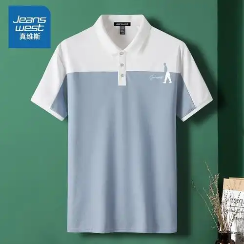 真维斯翻领polo衫男韩版潮流拼接日系百搭潮牌青少年休闲短袖t恤视频