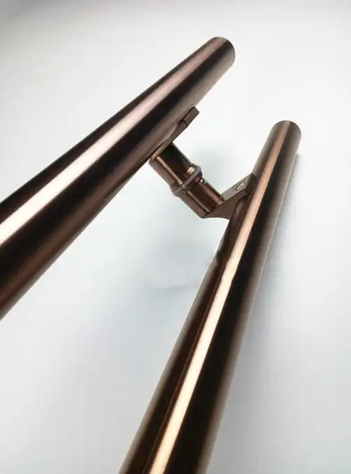 定制不锈钢大门拉手玻璃门把手玫瑰金拉丝黑色门把手酒店ktv木门拉手