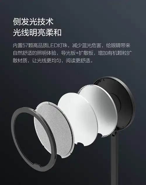 米向护眼学习读写台灯学生儿童智能可调光看书阅读写字 欧普元悦白色