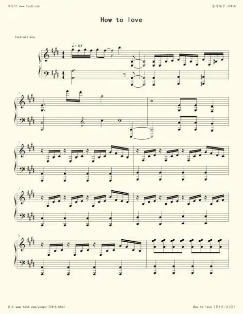 钢琴谱howtolove刘宪华间奏