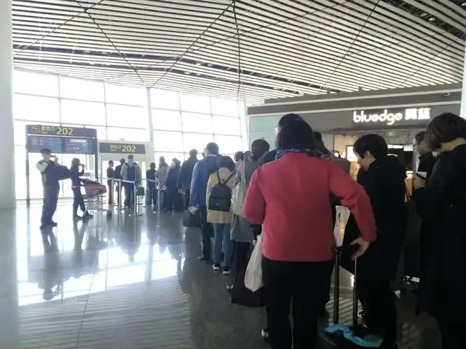 排队登机啦!