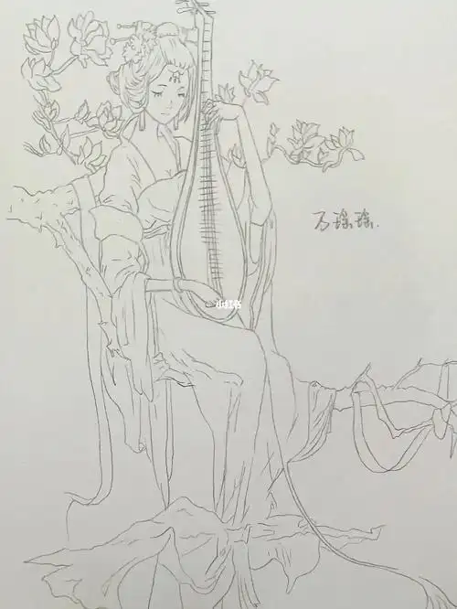 古风美女手绘