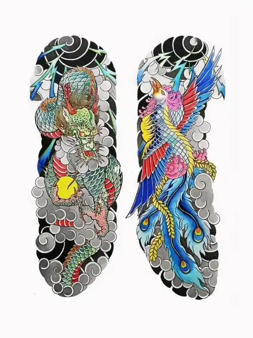 昆明纹身老传统龙凤呈祥开衫