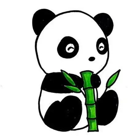 大熊猫怎么画简笔画步骤