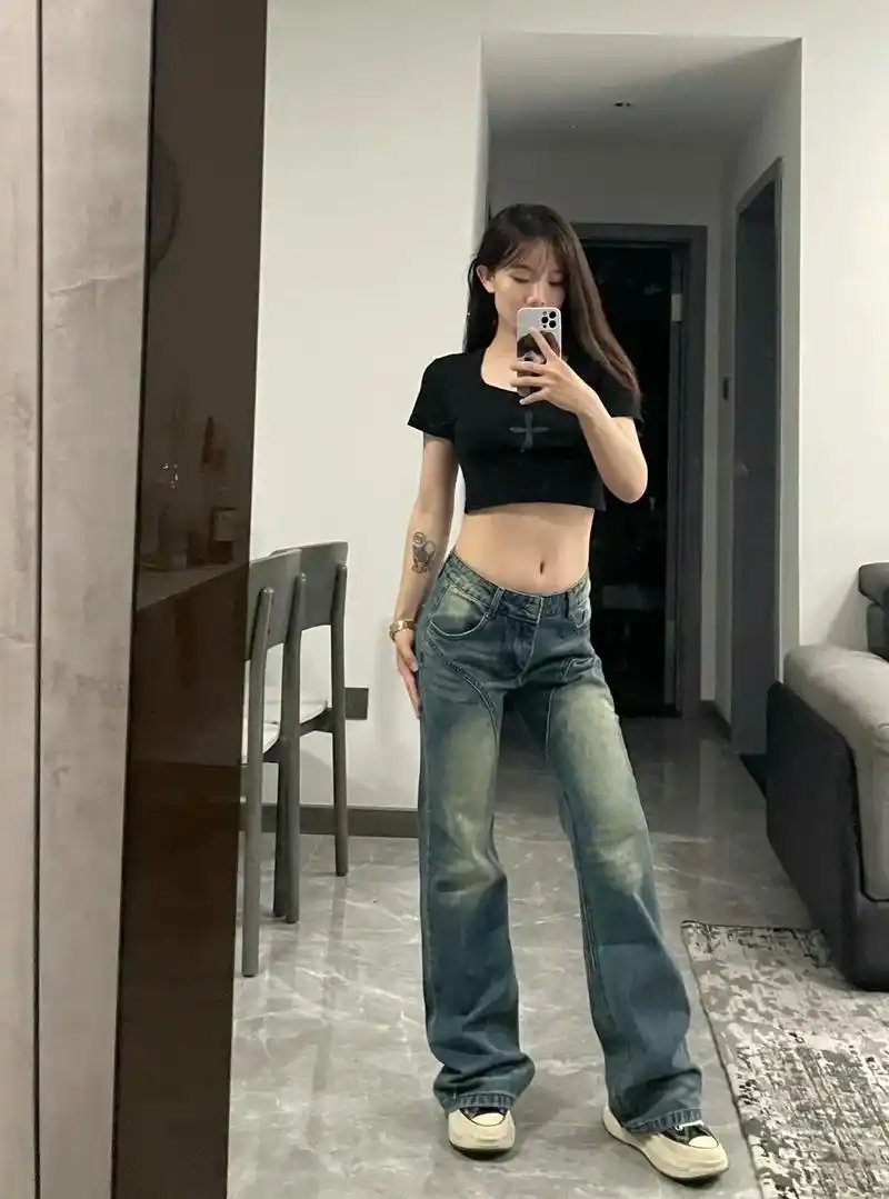 低腰裤也太绝了吧! 复 - 抖音