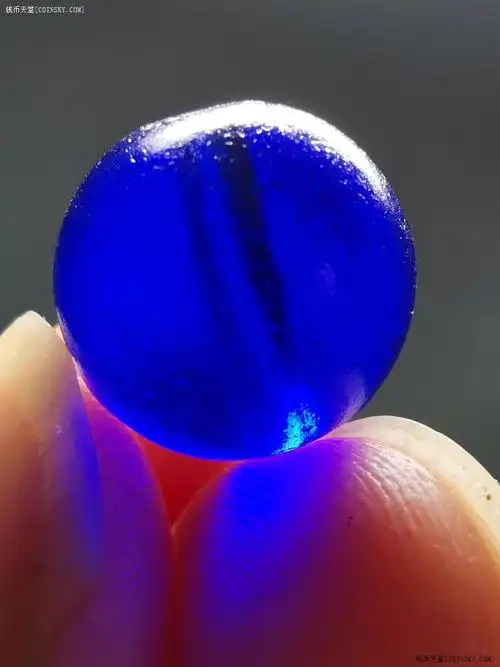 钱币天堂·交易区详情·柳人魏 清大美宝石蓝琉璃珠 精品diy系列